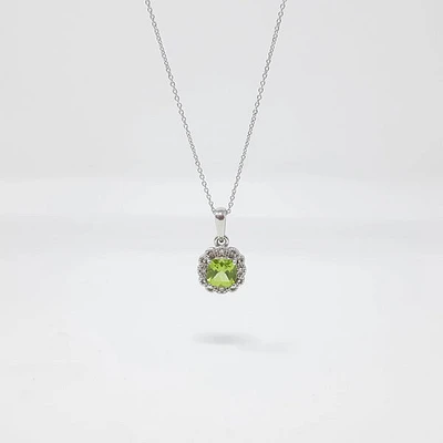 Peridot and Diamond Pendant