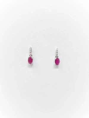 RUBY AND DIAMOND EARRINGS