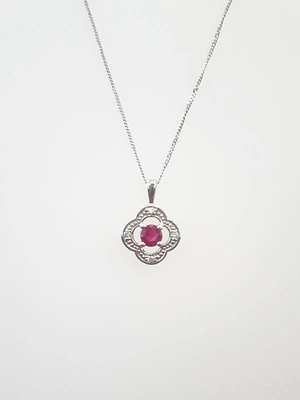 Ruby and Diamond Pendant