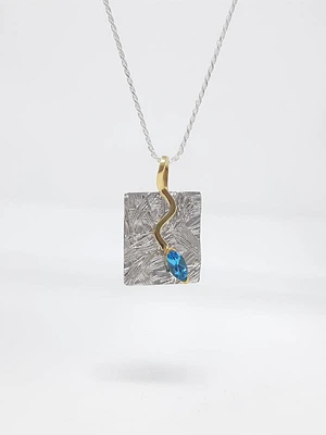 Silver and Blue Topaz Pendant