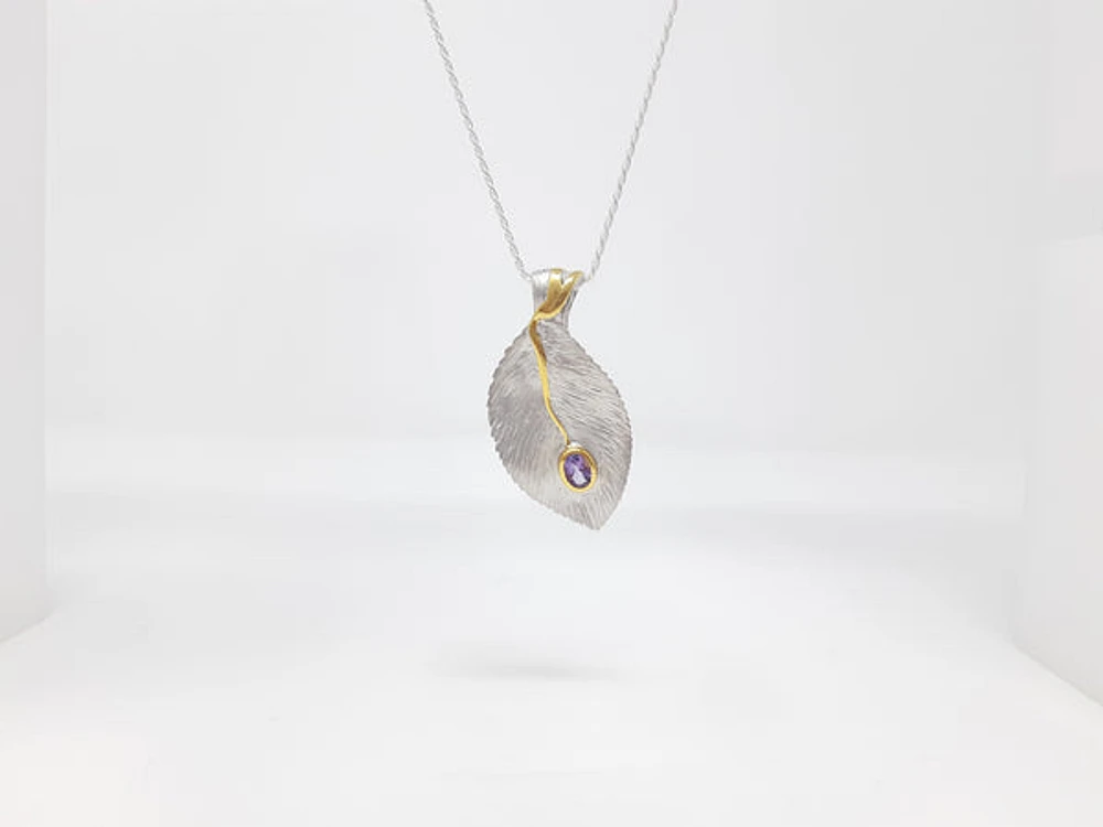 Silver and Amethyst Pendant