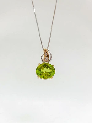 Peridot & Diamond Pendant
