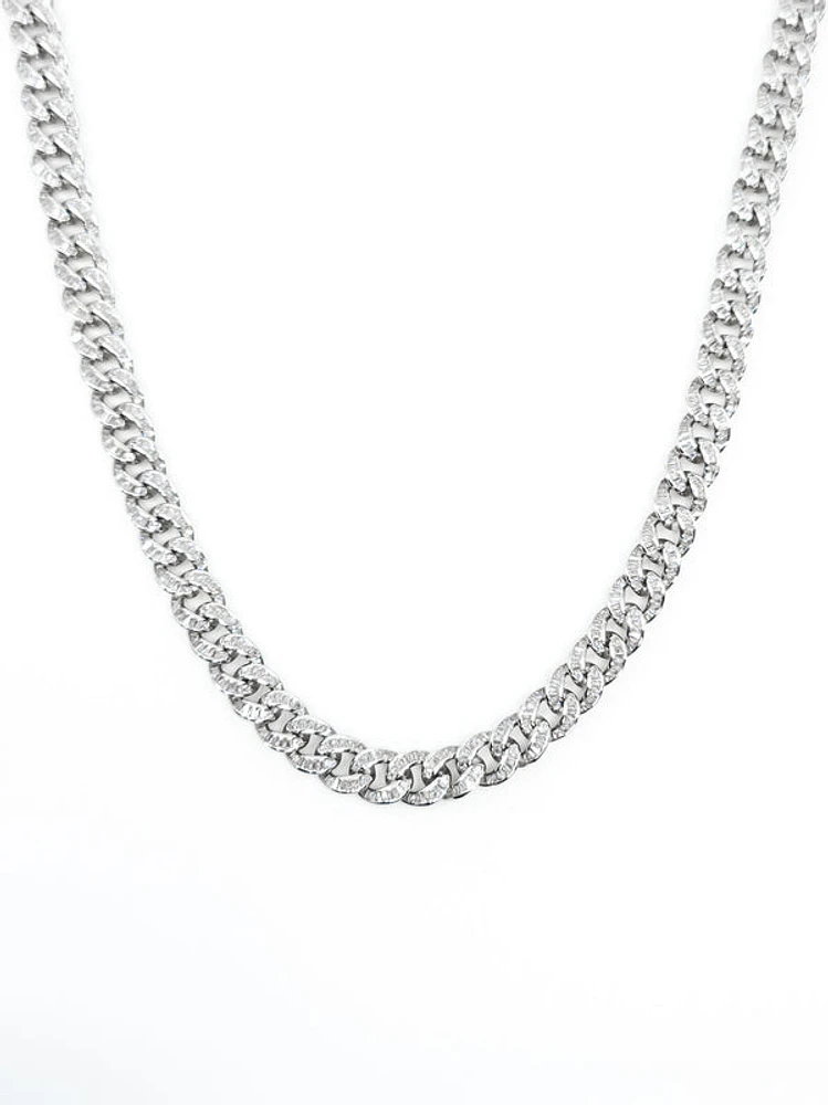Sterling Silver Baguette CZ Chain