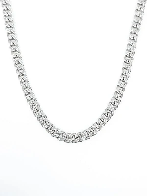 Sterling Silver Baguette CZ Chain