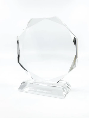 Optic Crystal Octagon Award