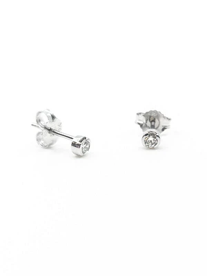 10K White Gold 0.12cttw Canadian Diamond Stud Earrings