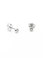 10K White Gold 0.12cttw Canadian Diamond Stud Earrings