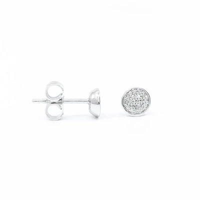 10K White Gold Diamond Earring