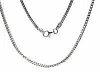 925 Sterling Silver 2.6mm Rhodium Plated Franco Chain - 22 Inches