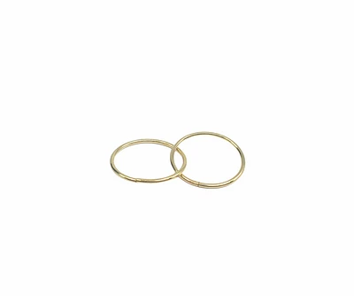 10K Yellow Gold Earrings Sleepers 20mm