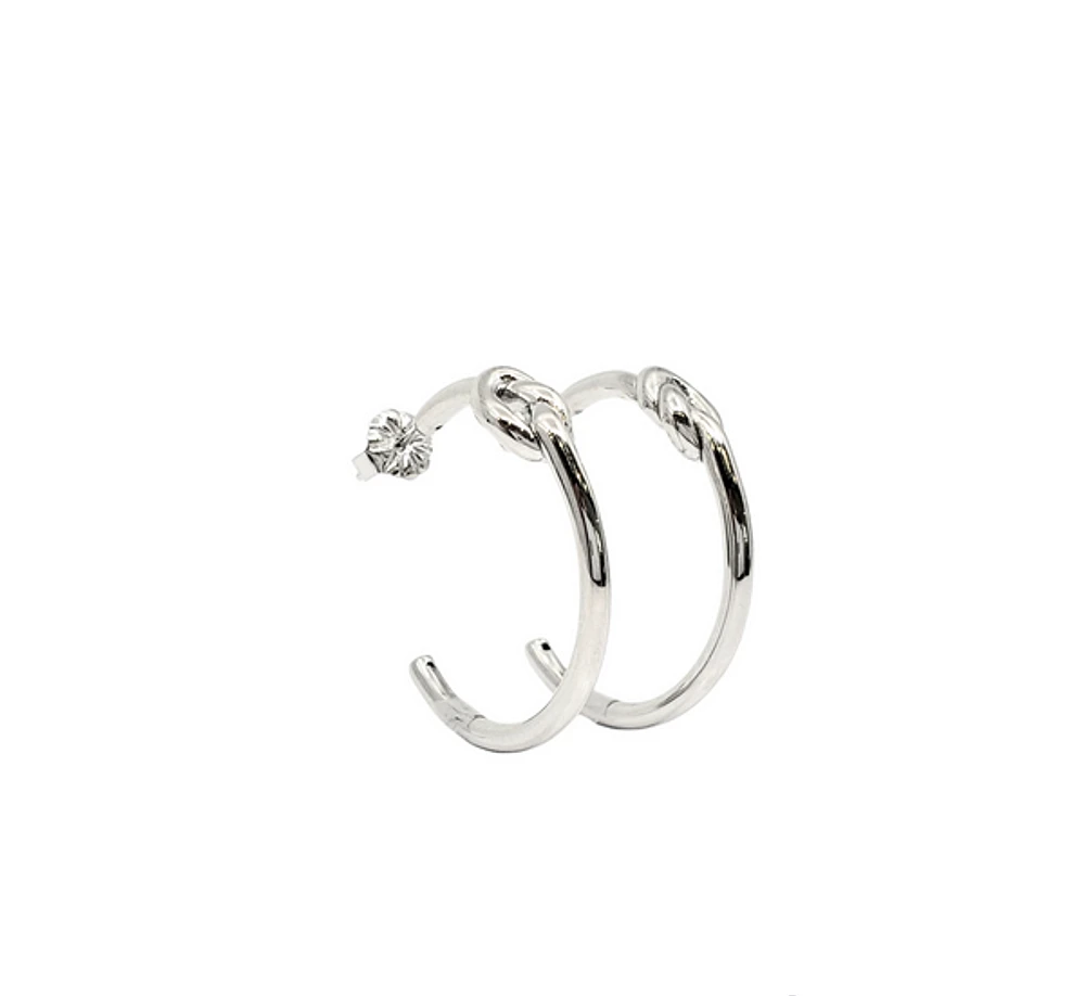 Sterling Silver Hoop Earrings 27mm