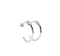 Sterling Silver Hoop Earrings 27mm