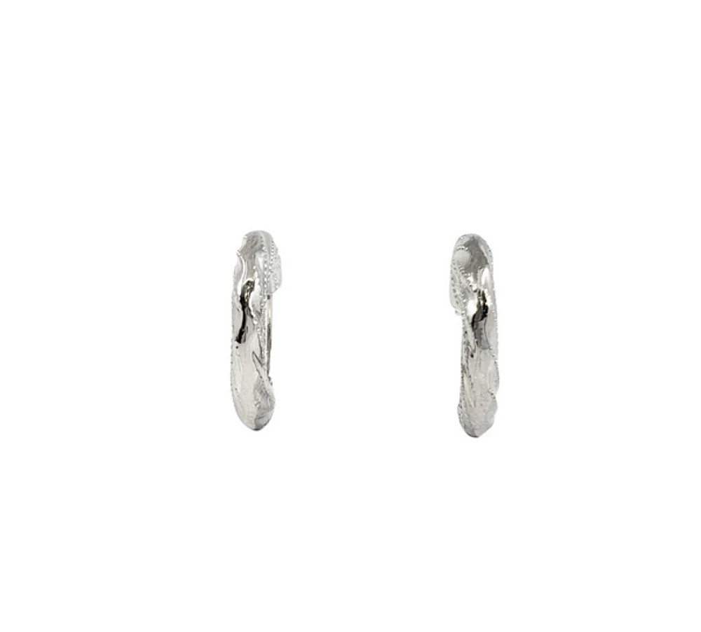 Sterling Silver Hoop Earrings 17mm