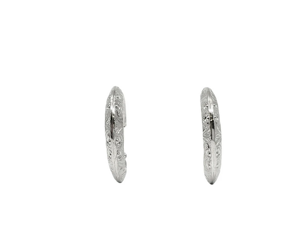 Sterling Silver Hoop Earrings 23mm