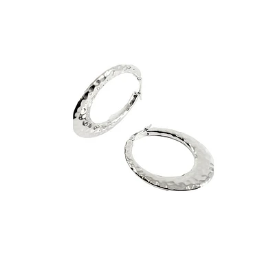 Sterling Silver Hoop Earrings 34mm