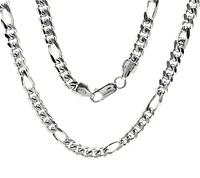 925 Sterling Silver 4.8mm Rhodium Plated Miami Cuban Figaro