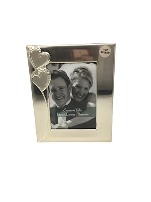 4x6" Frame with Double Heart Design WJ4041