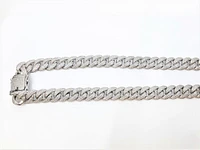 Sterling Silver with CZ Chain 24", 11.7mm
