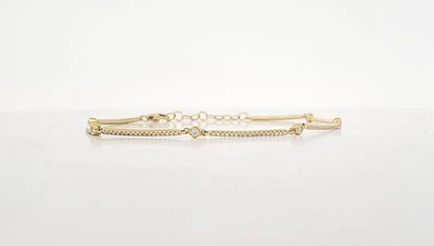 14K Yellow Gold 0.42cttw Diamond Bracelet