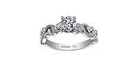 18K White Gold 0.50cttw Canadian Diamond Engagement Ring, size 6.5