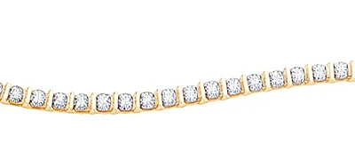 10K Yellow Gold 2.00cttw Diamond Tennis Bracelet, 7"