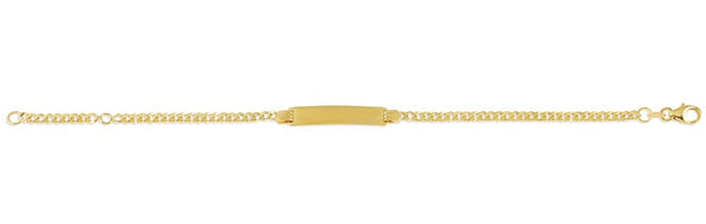 10K Gold Bracelet with Engravable Plate