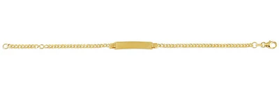 10K Gold Bracelet with Engravable Plate