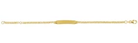 10K Gold Bracelet with Engravable Plate