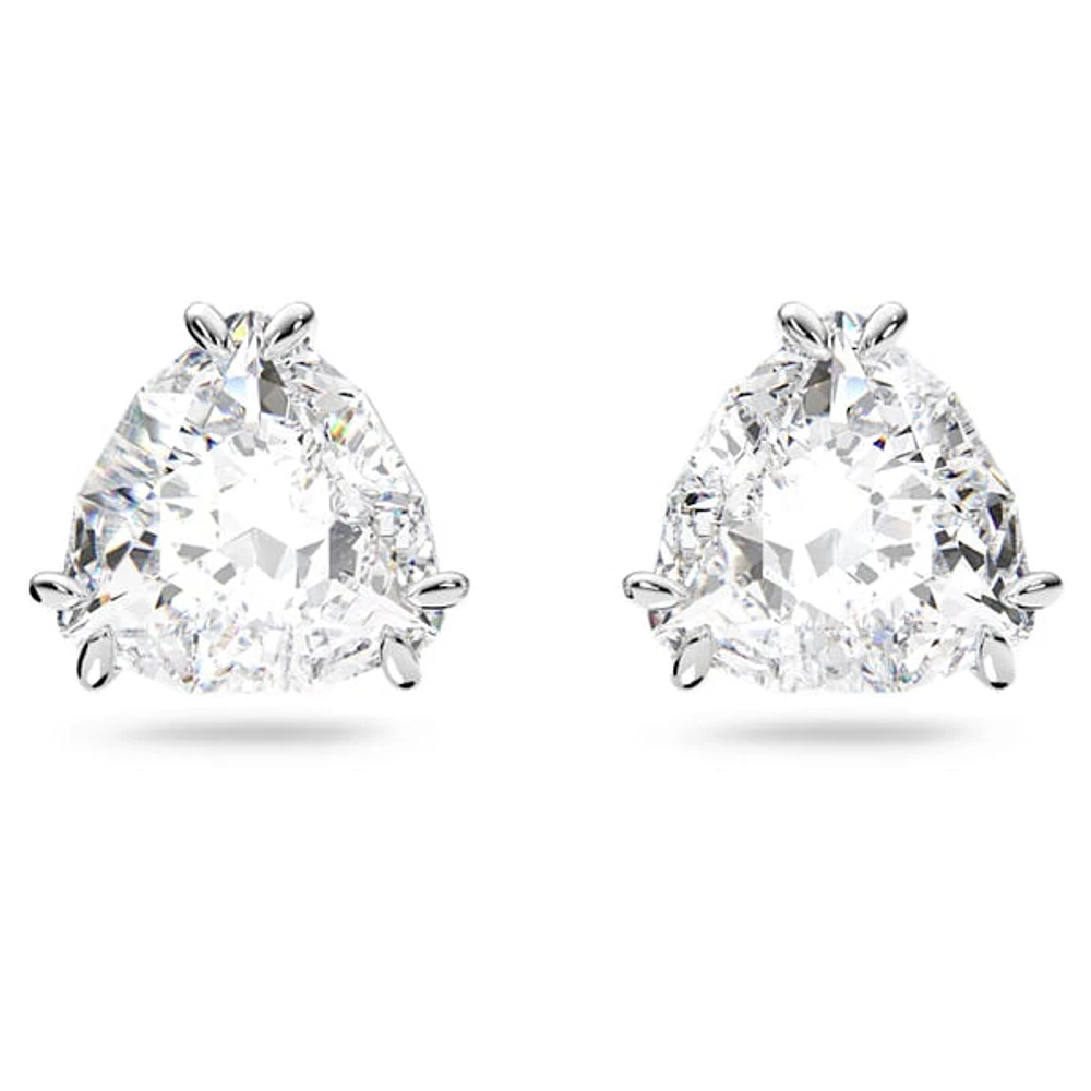 Millenia Stud Earrings Trilliant Cut Crystal, White, Rhodium Plated - 5619498- Discontinued