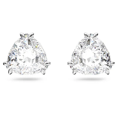 Millenia Stud Earrings Trilliant Cut Crystal, White, Rhodium Plated - 5619498- Discontinued