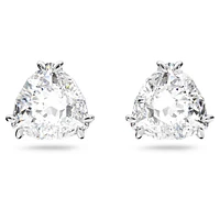Millenia Stud Earrings Trilliant Cut Crystal, White, Rhodium Plated - 5619498- Discontinued