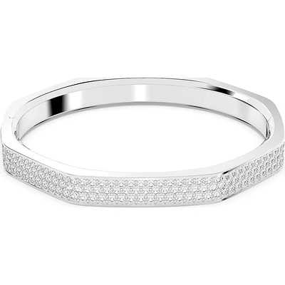 Swarovski Dextera bangle, Octagon shape, White, Rhodium plated 5655624