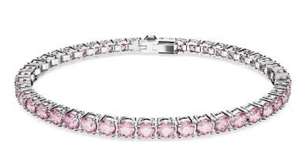 Swarovski Matrix: Tennis Bracelet Purple/Pink Rhodium Plated (SS) - 5661303