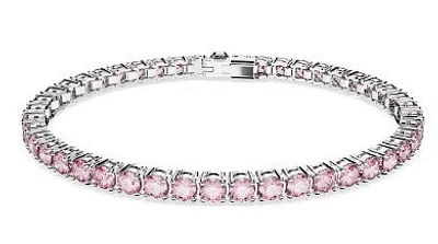 Swarovski Matrix: Tennis Bracelet Purple/Pink Rhodium Plated (SS) - 5661303