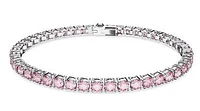 Swarovski Matrix: Tennis Bracelet Purple/Pink Rhodium Plated (SS) - 5661303