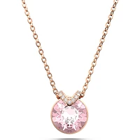 Swarovski Bella V pendant, Round cut, Pink, Rose gold-tone plated 5662088