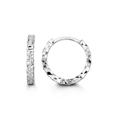 10K Gold 14mm Hoop / Huggie / Hinged Earrings