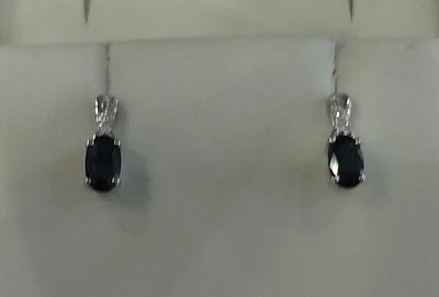 SAPPHIRE AND DIAMOND EARRINGS