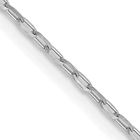 14K Gold 1mm D/C Open Long Link Cable Chain - /