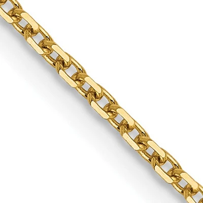 14K Gold 1.05mm Diamond Cut Rolo Chain - /