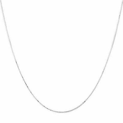 925 Sterling Silver 0.60mm Box Chain with Spring Clasp
