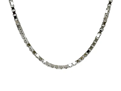 Sterling Silver Box Chain, 20" 1.6mm lobster clasp