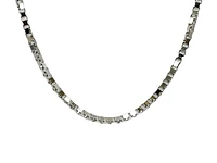 Sterling Silver Box Chain, 18" lobster clasp