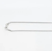 925 Sterling Silver 1.5mm Rhodium Plated Franco Chain with Lobster Clasp - 18 Inches