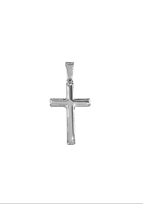 925 Sterling Silver Cross Pendant - 42mm x 20mm