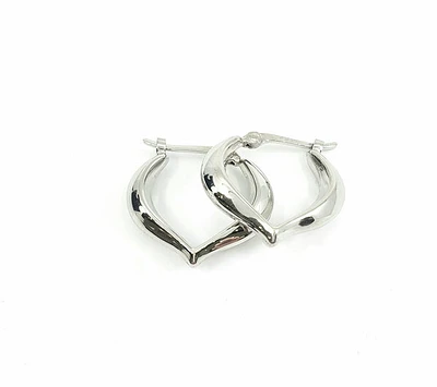 925 Sterling Silver Hollow Heart Shaped Earrings