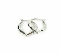925 Sterling Silver Hollow Heart Shaped Earrings