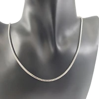 925 Sterling Silver 2.4mm Rhodium Plated Franco Chain - 22 Inches