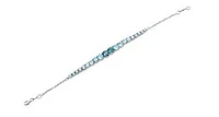 14K White Gold London Blue Topaz, Sky Blue Topaz and Canadian Diamonds Bracelet