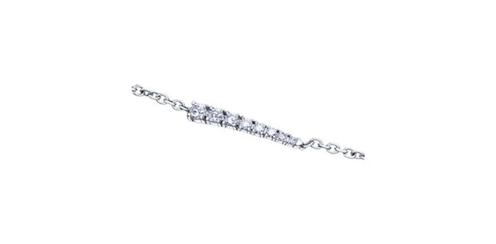 14K White Gold 0.34cttw Canadian Diamond Tennis Bracelet